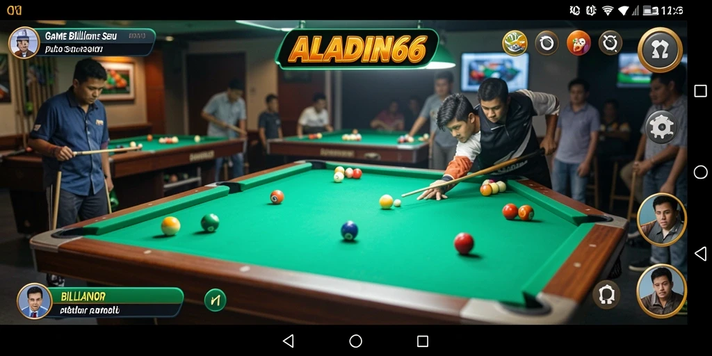 Tampilan antarmuka menarik dari game Billiard ALADIN66.