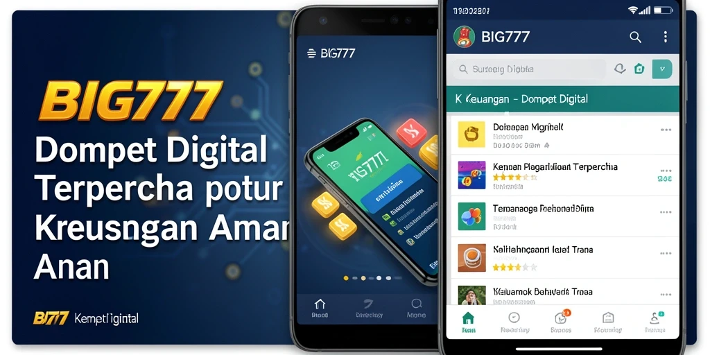 Tampilan antarmuka aplikasi Dompet Digital BIG777 yang intuitif dan modern.