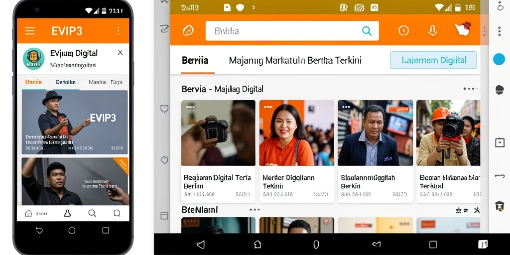 Antarmuka aplikasi EVIP3 yang modern dan informatif.