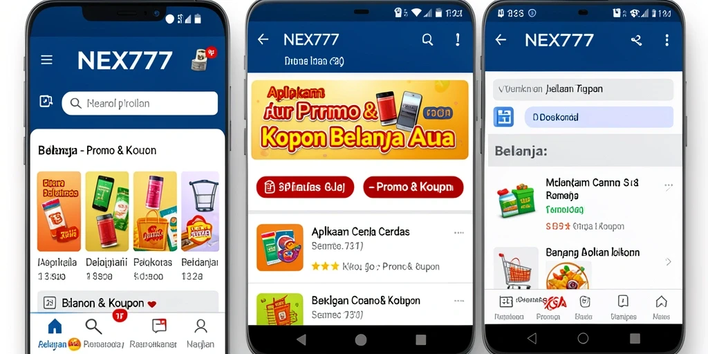 Tampilan antarmuka NEX777 yang sederhana dan menarik.