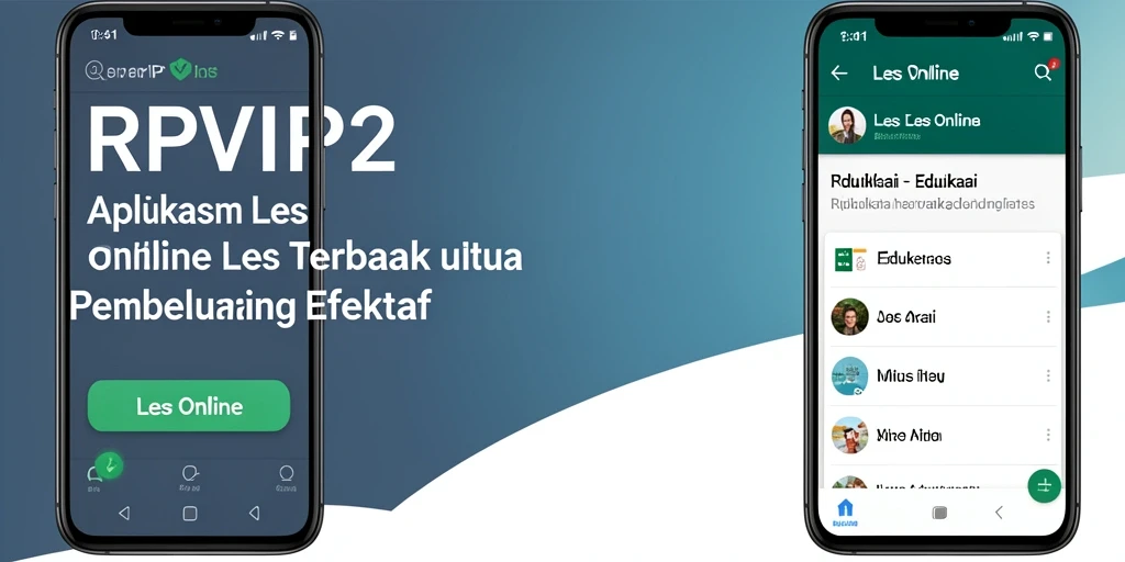 Antarmuka RPVIP2 yang modern dan fungsional untuk Les Online.