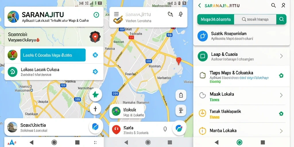 Antarmuka aplikasi SARANAJITU yang menunjukkan fungsi Lacak Lokasi.