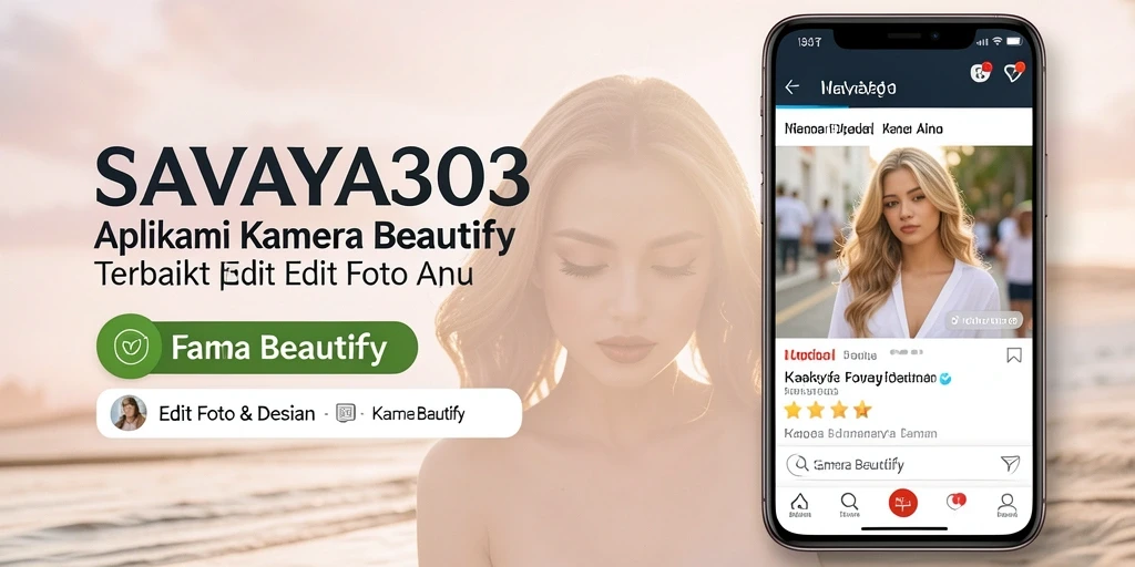 Tampilan antarmuka SAVAYA303 untuk fungsi Kamera Beautify yang menarik.